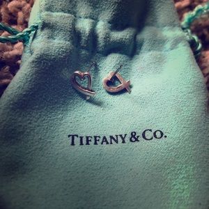 Tiffany & Co Picasso loving heart earrings